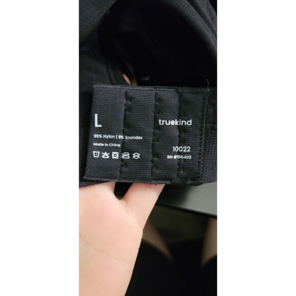 Truekind Womens Sz L Daily Comfort Wireless Shaper Bra w/ Extender Black 10022 - Picture 7 of 13